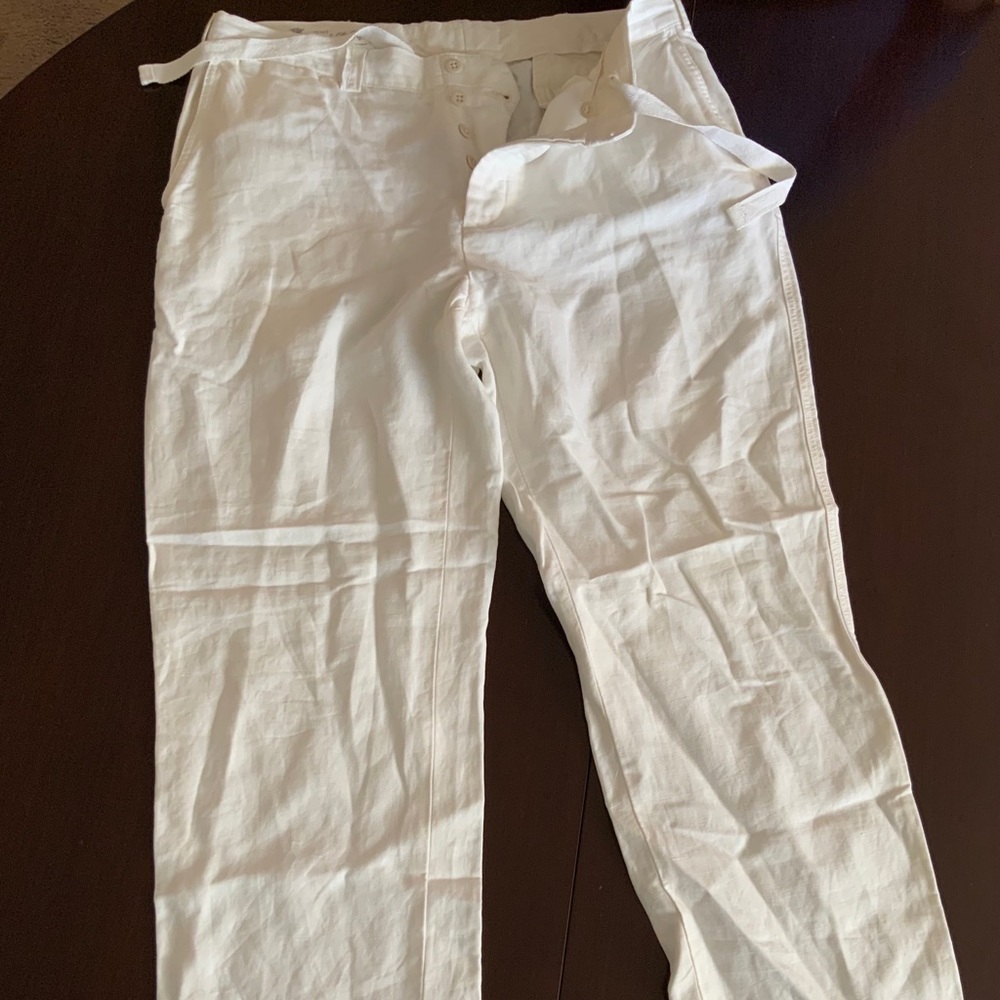 Polo by Ralph Lauren White Linen Pant